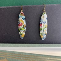 Long Oval Florentine Tin Earrings
