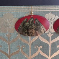 Red Angel Tin Earrings