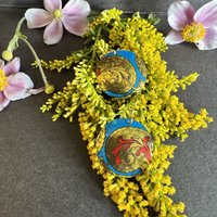 Circle Shiny Tin Earrings