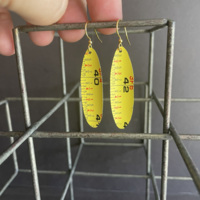 40" Tape Measure Tin Earrings