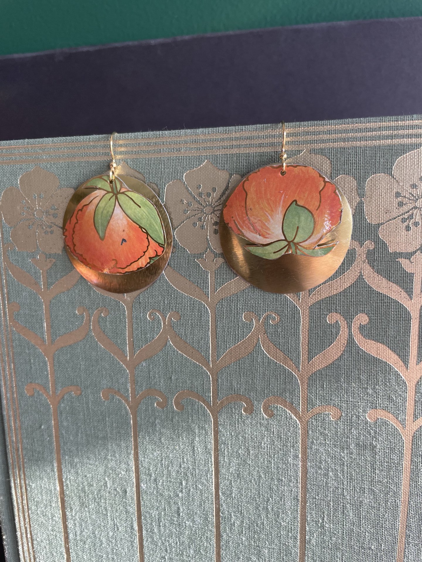 California Poppy Tin Earrings