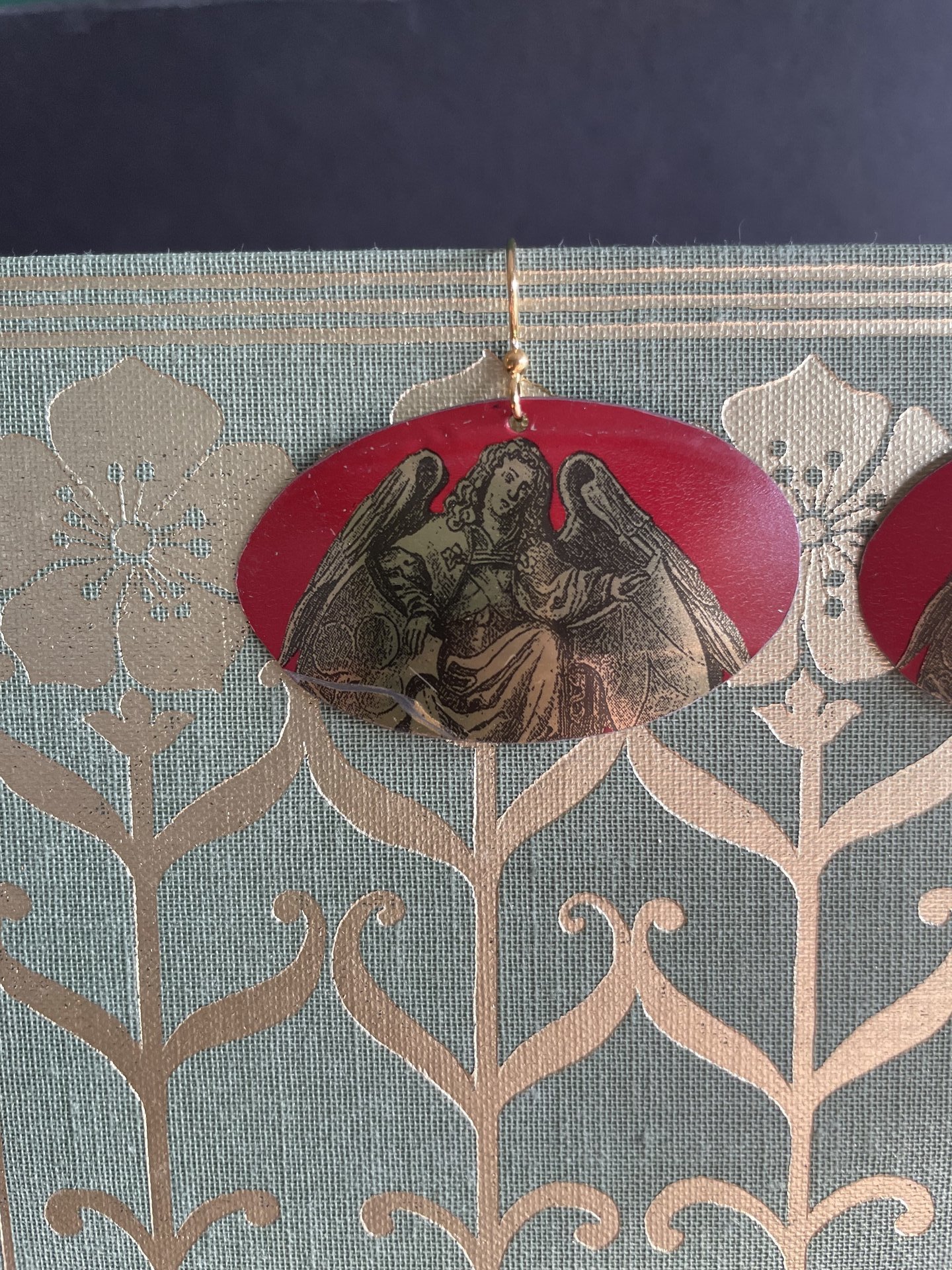 Red Angel Tin Earrings
