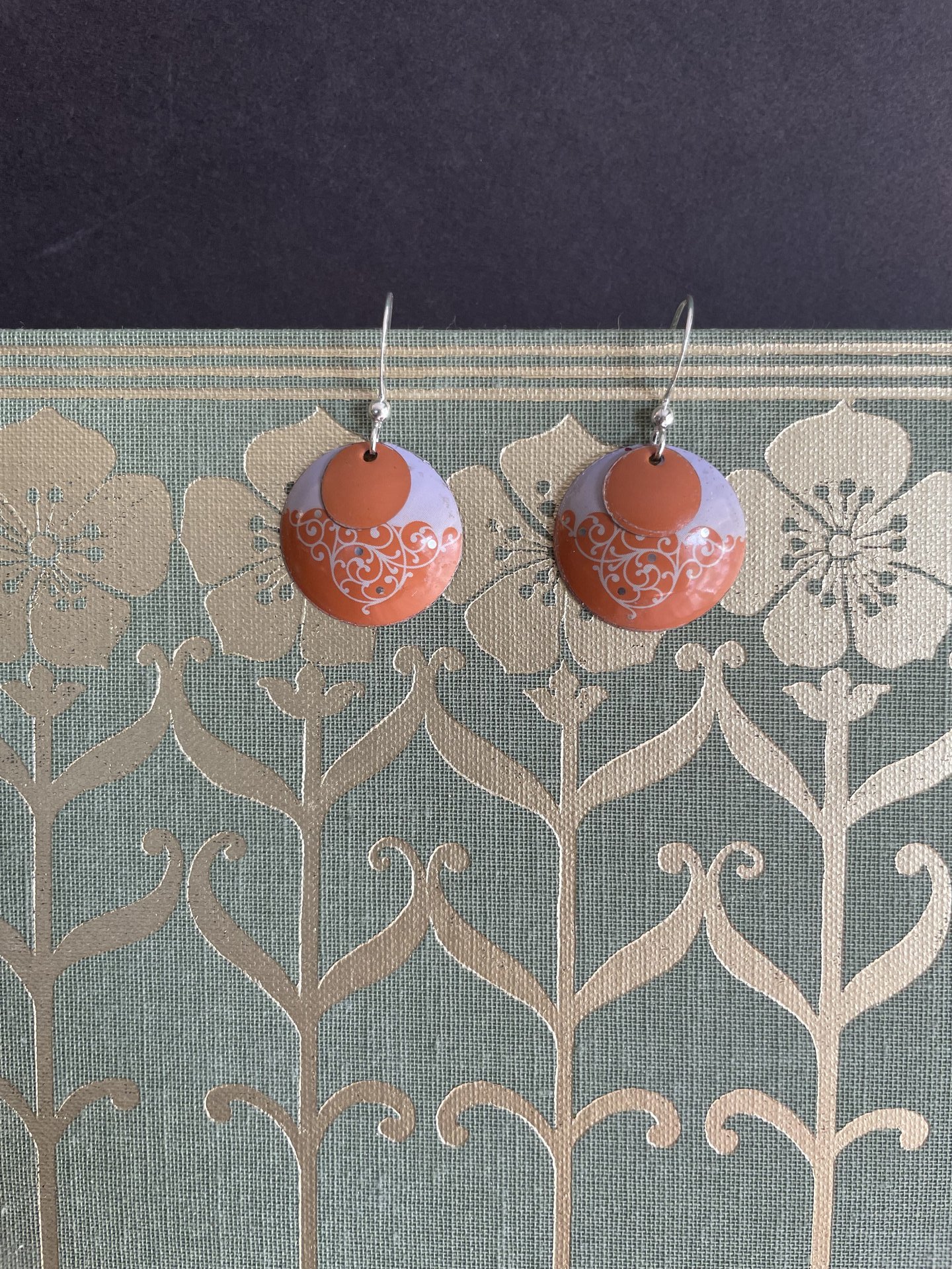 Orange Haney Tin Earrings