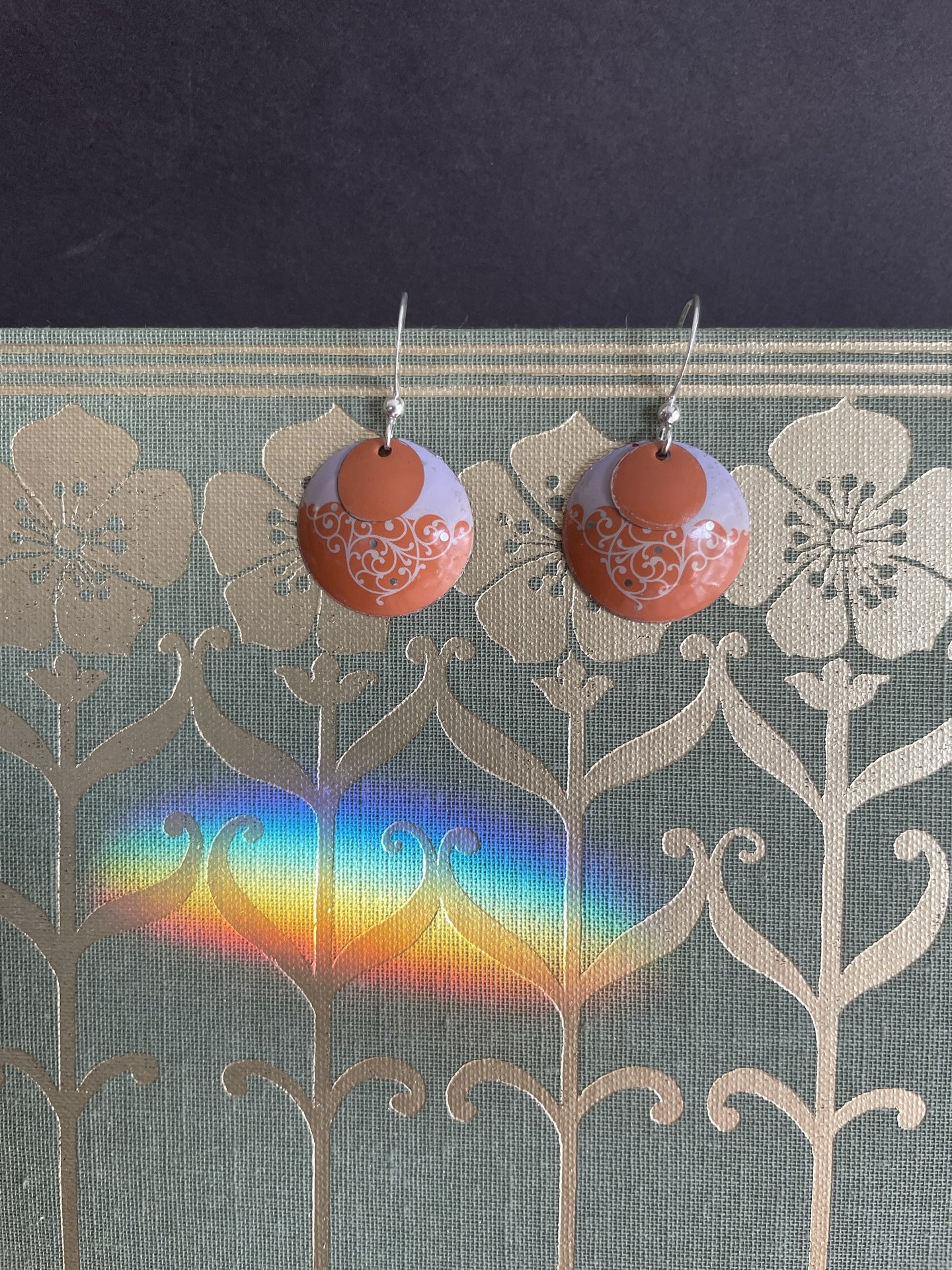 Orange Haney Tin Earrings