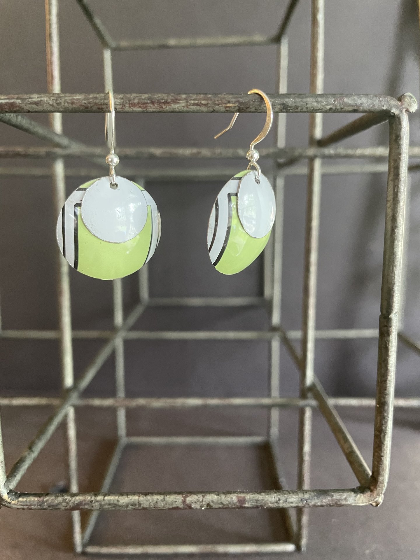 Nested B Flower Shoppe Tin Earrings