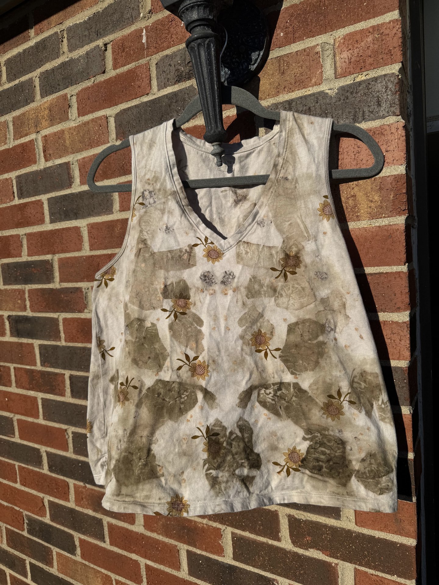 Old Navy M Sunflower Ecoprinted Tank Top