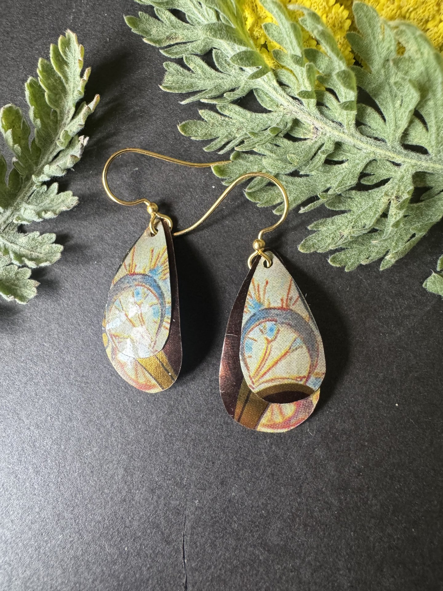 Scythe Nested Lefèvre Tin Earrings