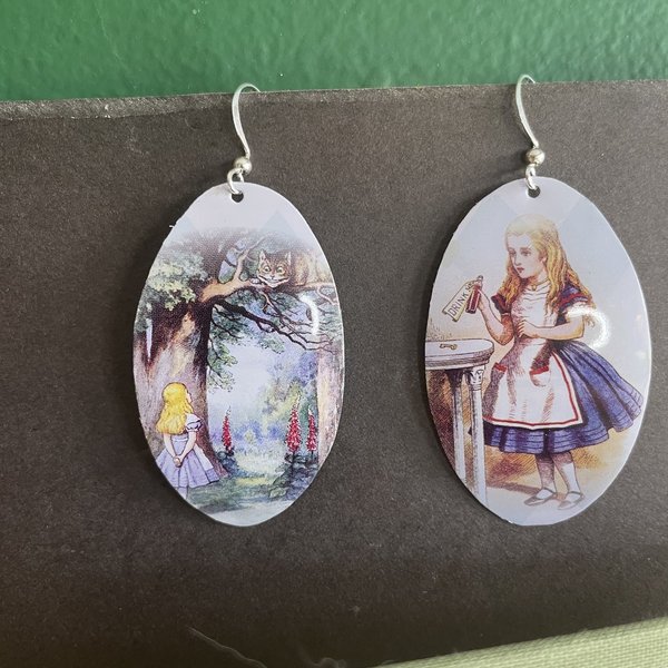 Alice in Wonderland Tin Earrings