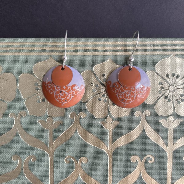 Orange Haney Tin Earrings