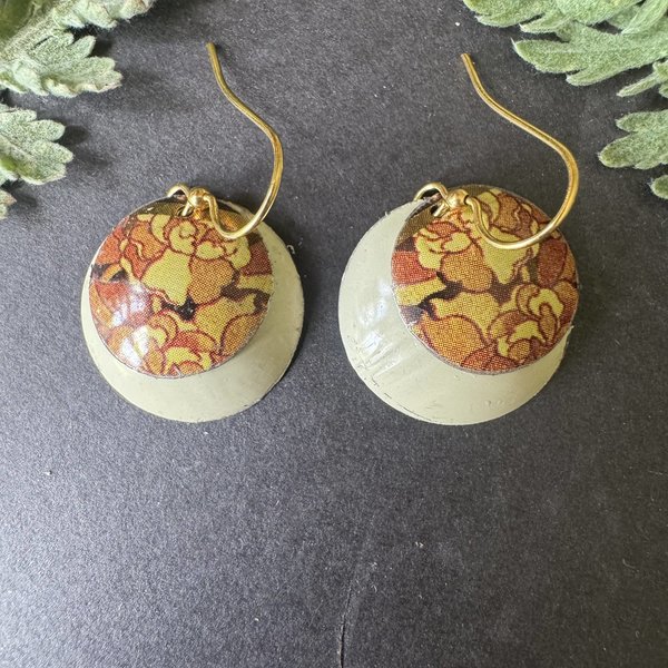 Flower Nested Lefèvre Tin Earrings