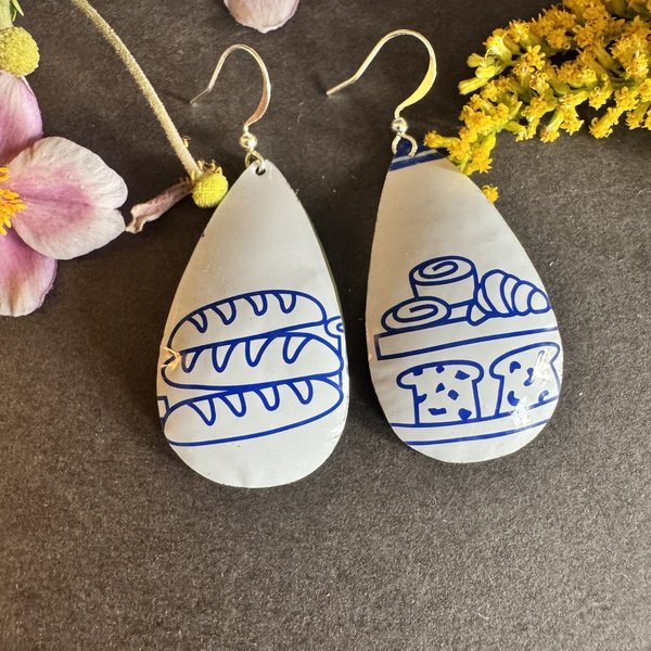 Baked Goods Levain Tin Earrings