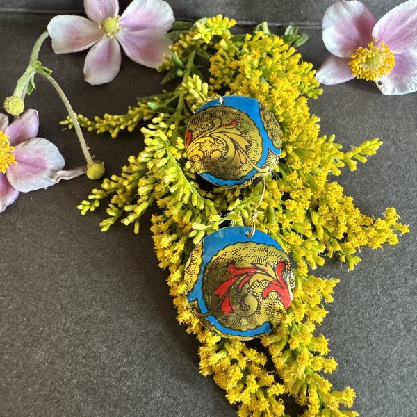 Circle Shiny Tin Earrings
